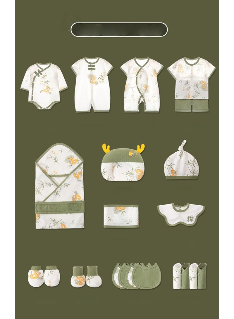 MIXDE 23 pieces of baby clothes gift box, newborn summer newborn set, newborn pure cotton baby meeting gift supplies, full moon - Image 5